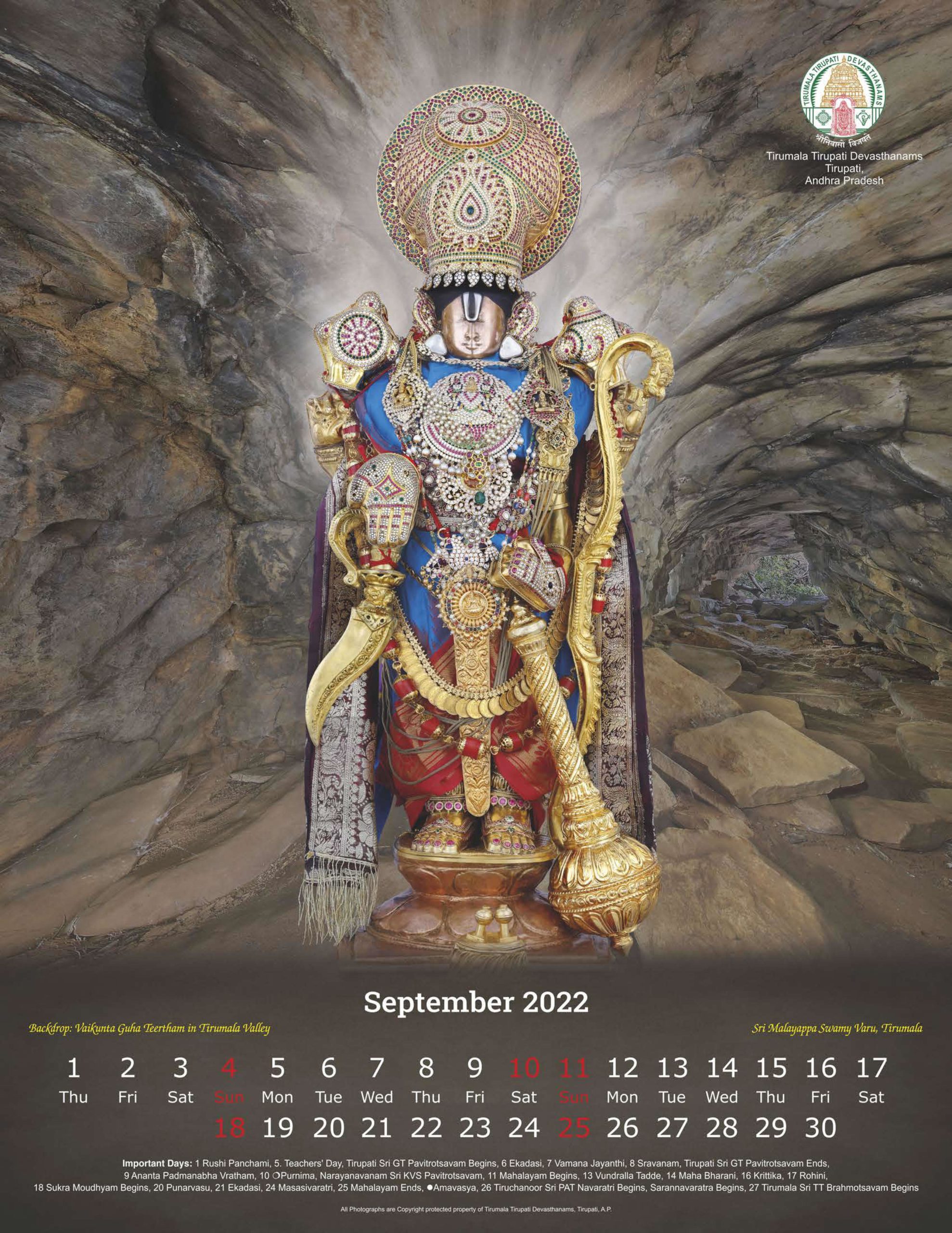 TTD Calendar 2022 PDF Download Online