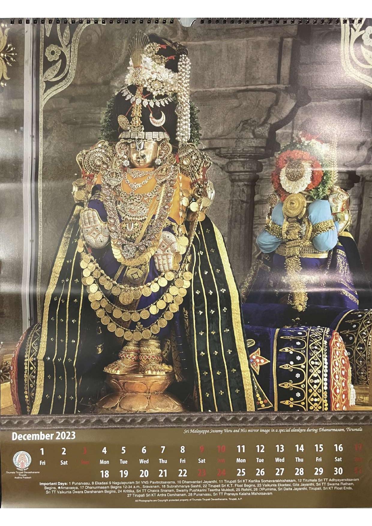 TTD Calendar 2023 PDF Download Online at