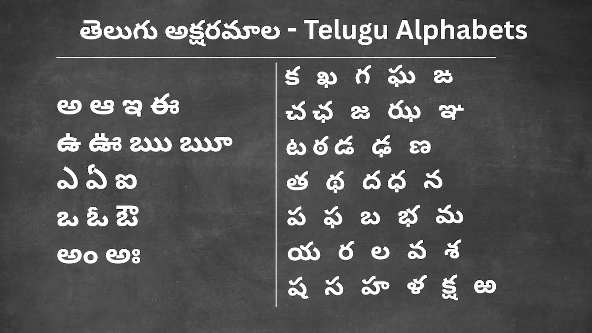 Telugu Alphabets