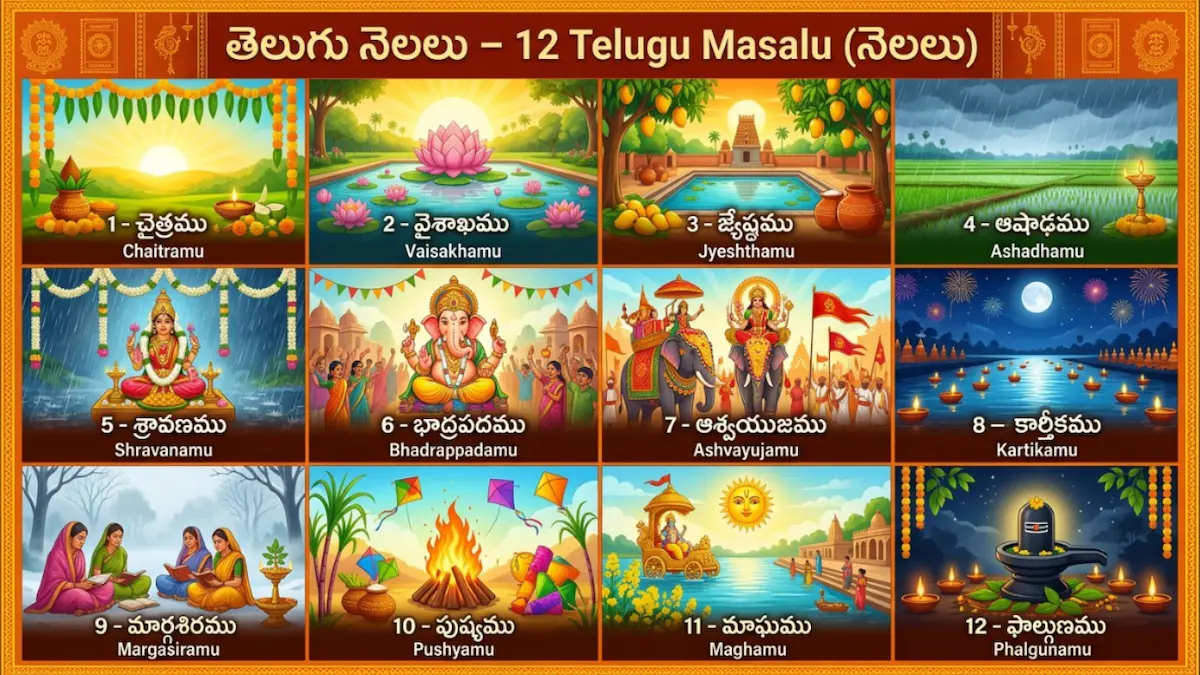 Telugu Months Names List – Telugu Masalu (తెలుగు నెలలు)
